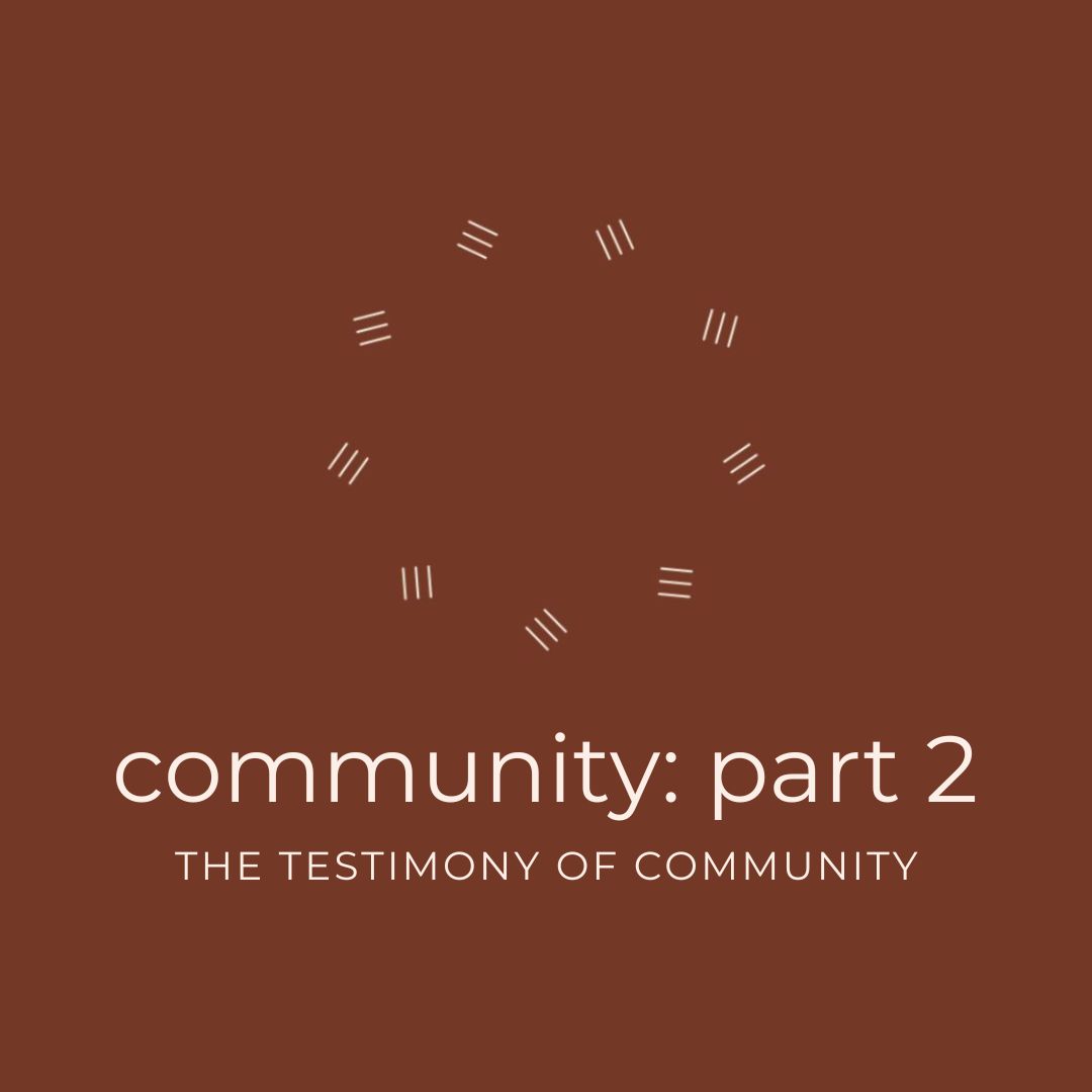 Community | Part 2 | The Testimony of Community